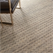 Nourison Perris Rectangle Contemporary Wool Area Rug in Latte