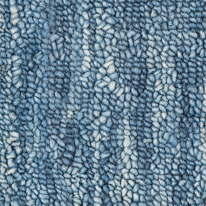 Nourison Perris Runner Shape Contemporary Wool Area Rug in Navy