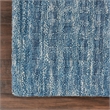 Nourison Perris Runner Shape Contemporary Wool Area Rug in Navy