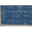 Nourison Perris Rectangle Contemporary Wool Area Rug in Navy
