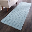 Nourison Perris Runner Shape Contemporary Wool Area Rug in Sky Blue