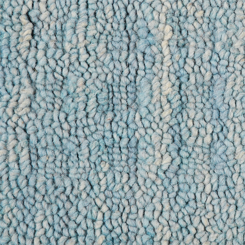 Nourison Perris Runner Shape Contemporary Wool Area Rug in Sky Blue