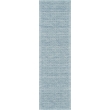 Nourison Perris Runner Shape Contemporary Wool Area Rug in Sky Blue