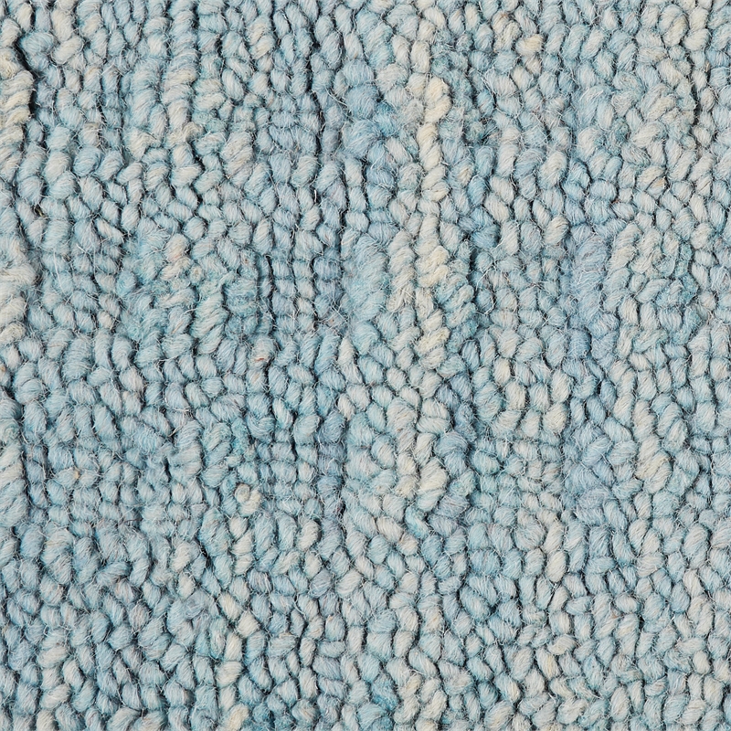 Nourison Perris Rectangle Contemporary Wool Area Rug in Sky Blue