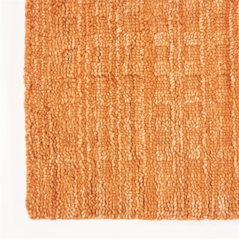 Nourison Perris Rectangle Contemporary Wool Area Rug in Sunset