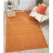 Nourison Perris Rectangle Contemporary Wool Area Rug in Sunset