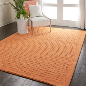 Nourison Perris Rectangle Contemporary Wool Area Rug in Sunset