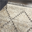 Nourison Scandinavian Shag Rectangle Polypropylene Area Rug in Ivory/Gray