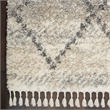 Nourison Scandinavian Shag Rectangle Polypropylene Area Rug in Ivory/Gray