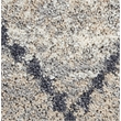 Nourison Scandinavian Shag Rectangle Polypropylene Area Rug in Silver/Gray