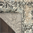 Nourison Soma Rectangle Contemporary Polyester Area Rug in Charcoal/Teal/Ivory