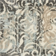 Nourison Soma Rectangle Contemporary Polyester Area Rug in Charcoal/Teal/Ivory