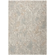 Nourison Soma Rectangle Contemporary Polyester Area Rug in Gray/Ivory