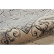 Nourison Somerset Rectangle Traditional Polyester Acrylic Area Rug in Silver