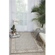 Nourison Somerset Rectangle Traditional Polyester Acrylic Area Rug in Silver