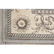 Nourison Somerset Rectangle Traditional Polyester Acrylic Area Rug in Silver