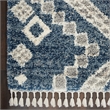 Nourison Scandinavian Shag Rectangle Polypropylene Area Rug in Denim Blue