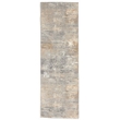 Nourison Solace Runner Polypropylene Polyester Area Rug in Gray/Beige