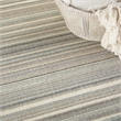 Nourison Soma Rectangle Contemporary Polyester Area Rug in Gray/Ivory/Teal