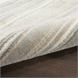 Nourison Soma Rectangle Contemporary Polyester Area Rug in Gray/Ivory/Teal