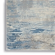 Nourison Solace Rectangle Polypropylene Polyester Area Rug in Ivory/Gray/Blue