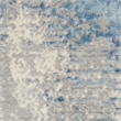 Nourison Solace Runner Polypropylene Polyester Area Rug in Ivory/Gray/Blue