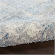 Nourison Solace Rectangle Polypropylene Polyester Area Rug in Ivory/Gray/Blue