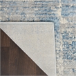 Nourison Solace Rectangle Polypropylene Polyester Area Rug in Ivory/Gray/Blue