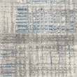 Nourison Solace Runner Polypropylene Polyester Area Rug in Ivory/Gray/Blue