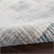 Nourison Solace Rectangle Polypropylene Polyester Area Rug in Ivory/Gray/Blue