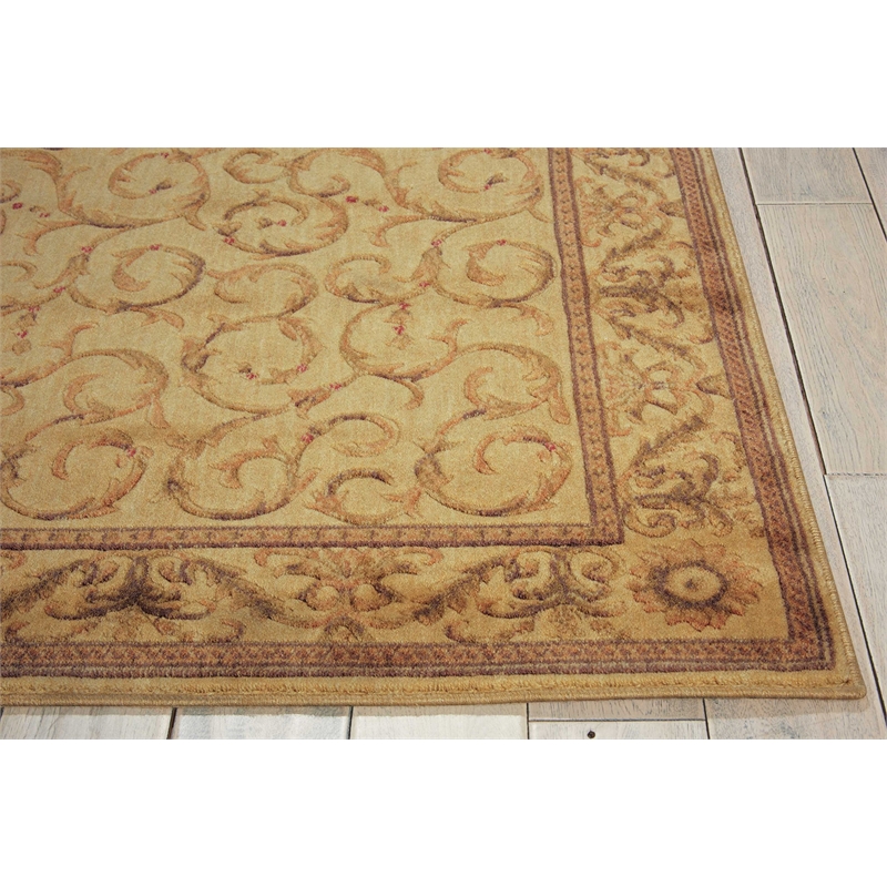 Nourison Somerset Rectangle Traditional Polyester Acrylic Area Rug in Ivory