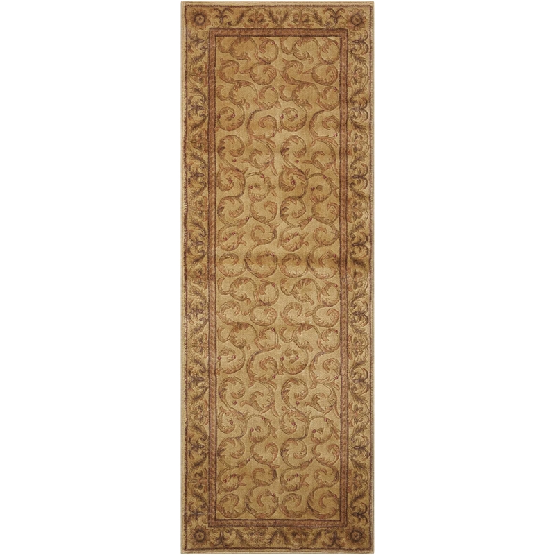 Nourison Somerset Runner Traditional Polyester Acrylic Area Rug in Ivory