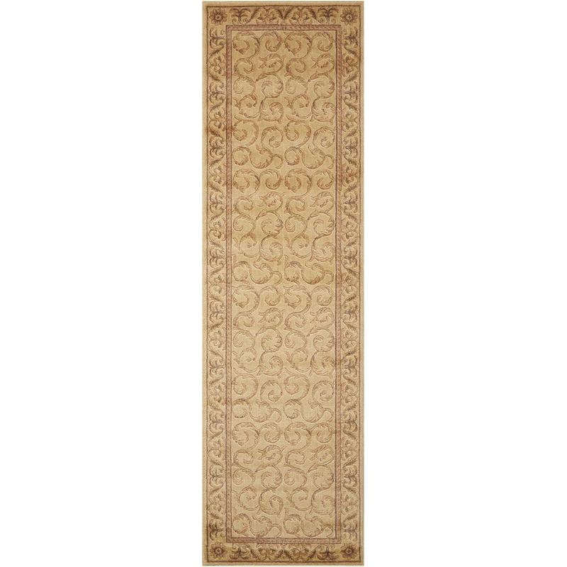 Nourison Somerset Runner Traditional Polyester Acrylic Area Rug in Ivory