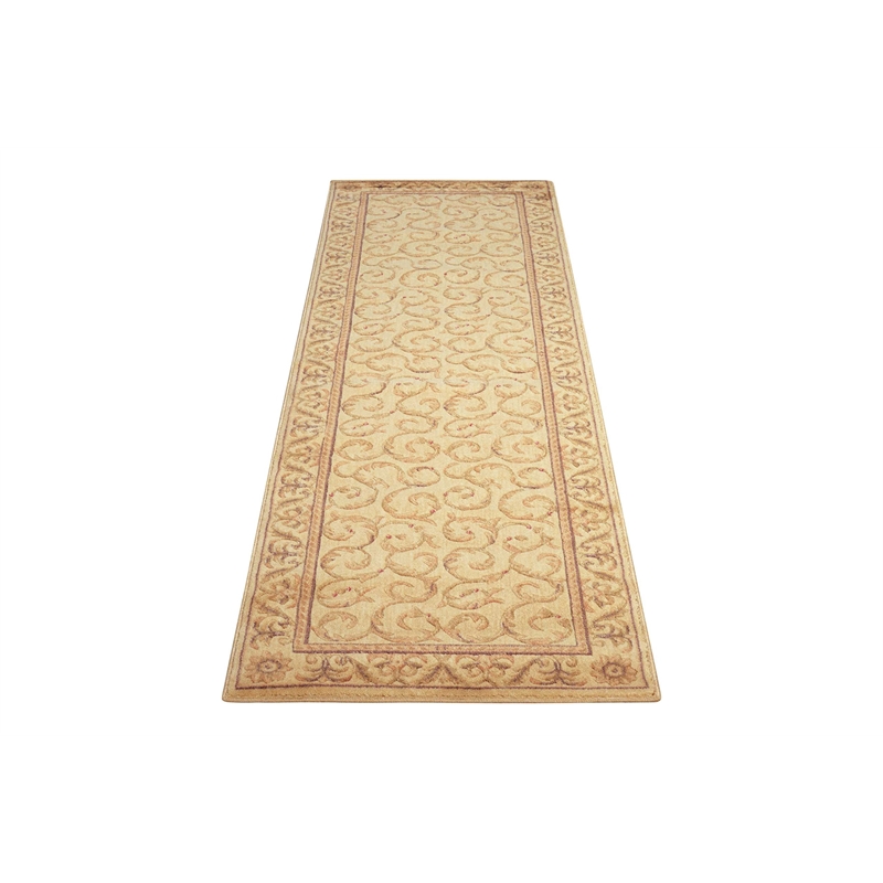 Nourison Somerset Runner Traditional Polyester Acrylic Area Rug in Ivory