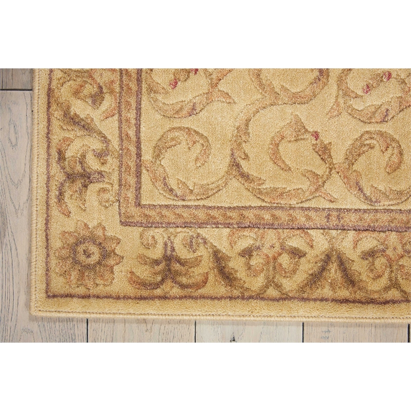 Nourison Somerset Runner Traditional Polyester Acrylic Area Rug in Ivory
