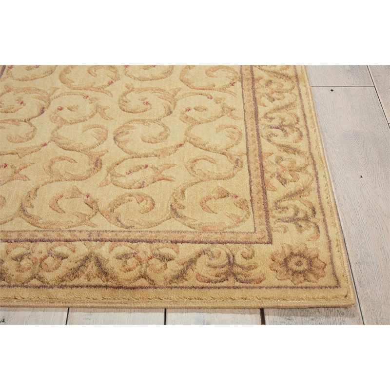 Nourison Somerset Runner Traditional Polyester Acrylic Area Rug in Ivory