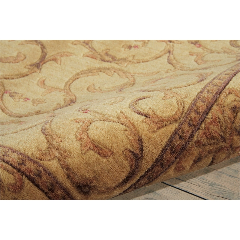 Nourison Somerset Rectangle Traditional Polyester Acrylic Area Rug in Ivory