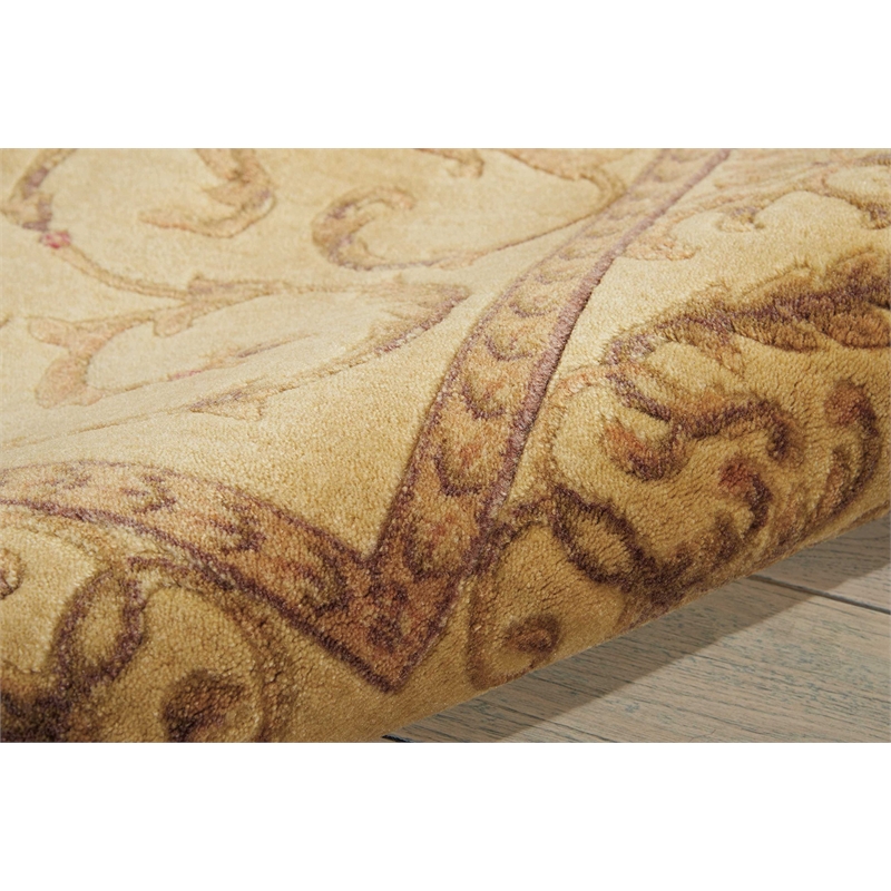 Nourison Somerset Rectangle Traditional Polyester Acrylic Area Rug in Ivory