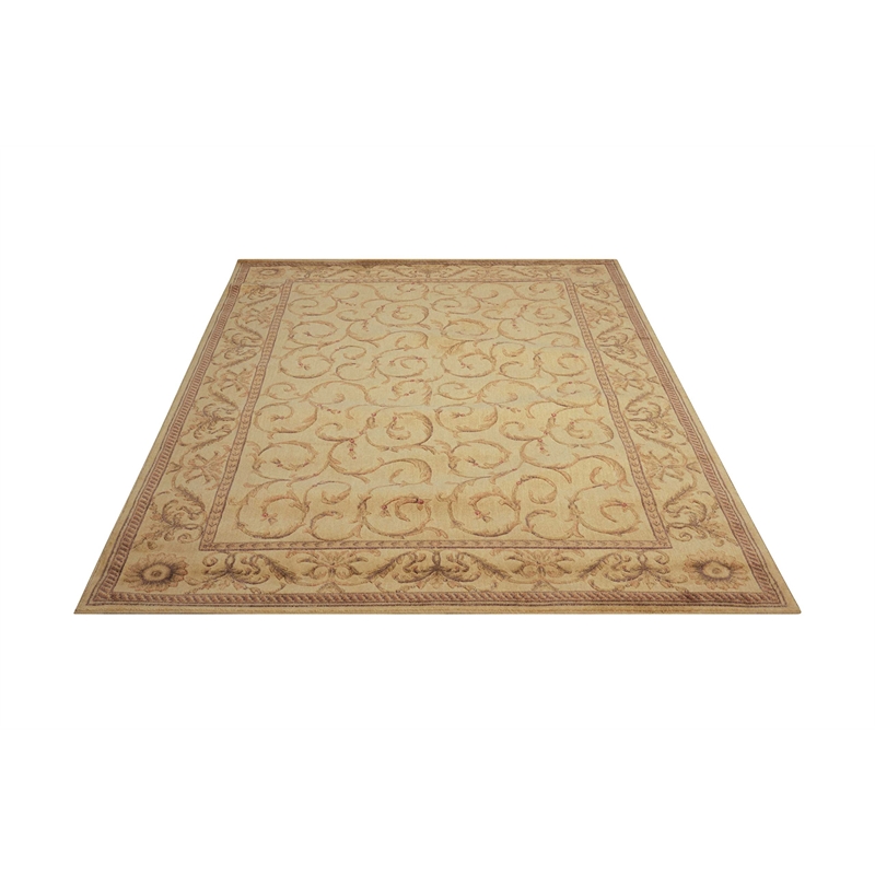 Nourison Somerset Rectangle Traditional Polyester Acrylic Area Rug in Ivory