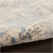 Nourison Solace Runner Polypropylene Polyester Area Rug in Ivory/Gray/Blue