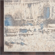 Nourison Solace Rectangle Polypropylene Polyester Area Rug in Ivory/Gray/Blue