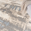 Nourison Solace Rectangle Polypropylene Polyester Area Rug in Ivory/Gray/Blue