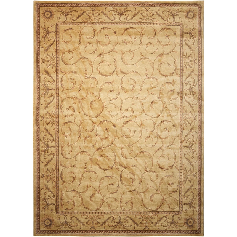 Nourison Somerset Rectangle Traditional Polyester Acrylic Area Rug in Ivory