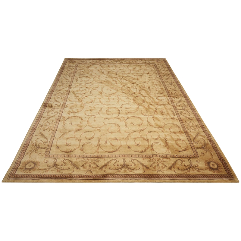 Nourison Somerset Rectangle Traditional Polyester Acrylic Area Rug in Ivory