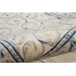Nourison Somerset Rectangle Traditional Polyester Acrylic Area Rug in Ivory/Blue