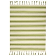 Nourison Solano Rectangle Wool Cotton and Polyester Area Rug in Ivory/Green