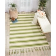 Nourison Solano Rectangle Wool Cotton and Polyester Area Rug in Ivory/Green