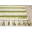 Nourison Solano Rectangle Wool Cotton and Polyester Area Rug in Ivory/Green