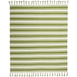 Nourison Solano Rectangle Wool Cotton and Polyester Area Rug in Ivory/Green