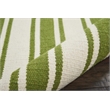 Nourison Solano Rectangle Wool Cotton and Polyester Area Rug in Ivory/Green
